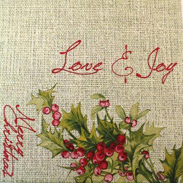 Tekstilserviett Love & Joy - 40 x 40 cm - 12 stk