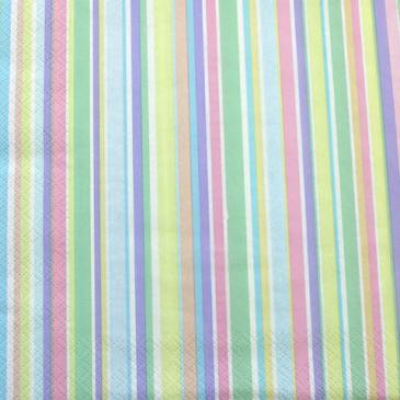 Frokostserviet Pastel stripes - 20 stk. - 33 x 33 cm