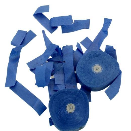  Konfetti - papirstrimler på rull - Blå - 2 stk