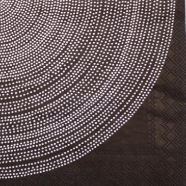 Kaffe serviet Marimekko Fokus sort med mønster af hvide prikker. C592607 fra Ihr. 25x25cm