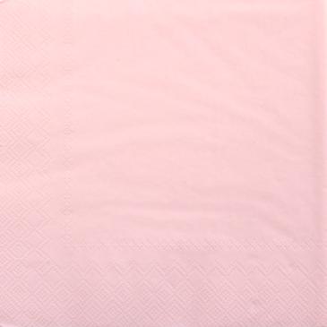 Frokost serviet ensfarvet sart rosa. L9059 fra Ihr. 20 stk. 33x33cm.