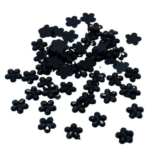 Blomsterdryss plast - svart 21 mm - 50 stk